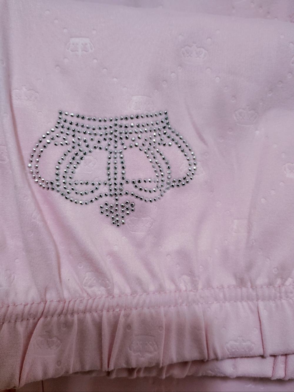 🩷💎*Juicy Couture* "Pink Candy" Rhinestone Crown Logos Pj Set💎🩷 - Picture 5 of 7